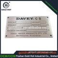 best selling electronic product custom aluminium nameplate,etching and fill color